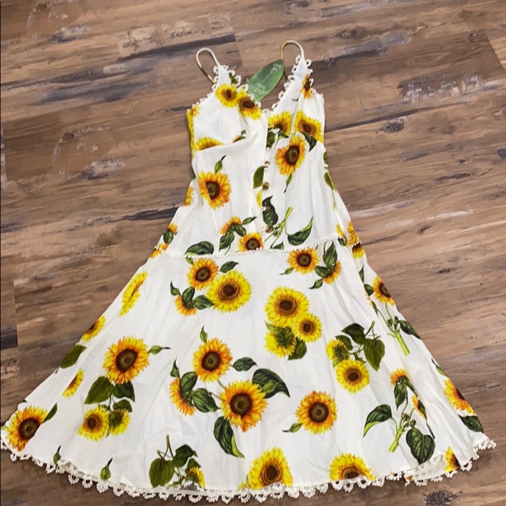 Farm Rio sunflower dress new with tags